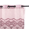 thumbnail image 3 of 2 Panels Decorative Flower Tulle Voile Semi Sheer Window Curtains for Bedroom Living Room, 3 of 4