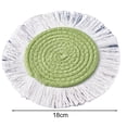 thumbnail image 6 of Guiexla Cup Mat Highly Absorbent Braided Drink Coaster Solid Color Heat-Resistant Reusable Woven Coaster Cup Pad, 6 of 8