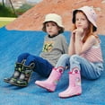 thumbnail image 7 of EUXTERPA Toddler Rain Boots for Girls Waterproof Kids Pink Rubber Boots with Easy On Handles Big Kid Size 1, 7 of 7