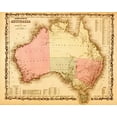 thumbnail image 2 of Vintage Maps 18x15 Gold Ornate Wood Framed with Double Matting Museum Art Print Titled - Australia 1862, 2 of 4