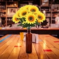 thumbnail image 3 of Artificial Sunflower Decor, Outdoor Indoor Home Wedding Arrangement, Realistic Design Durable No Maintenance, Garden Party Office Shop Decor, Vase Centerpiece Gift Ornament, 3 of 5