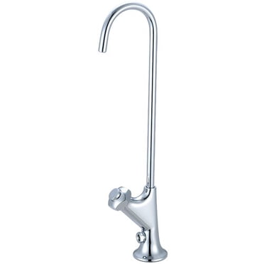 Central Brass Single Handle Bar Faucet - Chrome, Rigid Gooseneck Spout, Cold Water Only