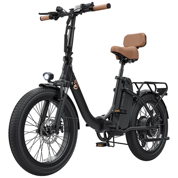 Jetson Venture Foldable Electric Cruiser Ebike with Twist Throttle, 20 in Tires, Black