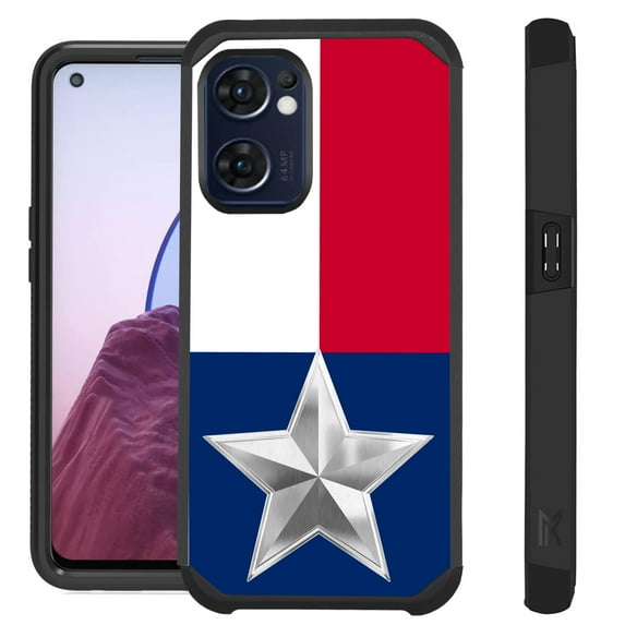 Compatible with OnePlus Nord N300 5G Hybrid Fusion Guard Phone Case Cover (Texas Flag)