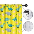 thumbnail image 4 of Blackout Kids Curtains,Yellow Cartoon Dinosaurs Eggs Pattern Childrens Insulated Curtains Set Of 2,Bedroom Essentials,Toddler Room Decor 42"x54", 4 of 5