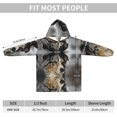 thumbnail image 3 of Australian Shepherd,Women's Oversized Wearable Blanket Hoodie, Blanket Sweatshirt,Flannel Pullover Blanket, 3 of 9