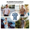 thumbnail image 6 of Yiaed Rose FlowersPrint Men's Short Sleeve Polo Shirt,Golf Polo for Men Three-Button Golf Shirt Athletic Casual Collared T-Shirt- XX-Large, 6 of 7