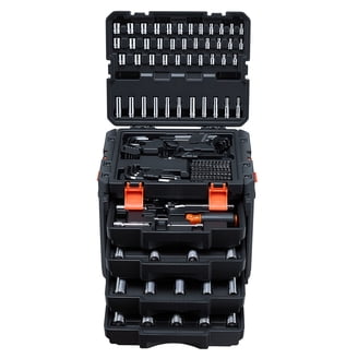 HART 215-Piece Mechanics Tool Set, Multiple Drive, Chrome Finish
