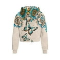 thumbnail image 5 of Chaqlin Mandala Flowers Butterfly Zip Up Sweatshirt Comfy Casual with Pocket Lightweight Comfy Casual Athletic Sports Jacket Size 11-12, 5 of 7