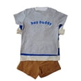 thumbnail image 2 of Carter's Infant/Toddler Boys 3-Piece Short Sleeve Romper and Shorts Playwear Set (Blue Stripe, 18M), 2 of 2