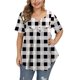 thumbnail image 1 of Fiudx Camisas de Mujer Blusa Informal de Manga Corta con Estampado de Talla Grande para Mujer a La Moda, 1 of 4
