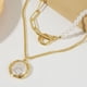 thumbnail image 4 of Collar para mujer, joyería para mujer, joyería para mujer, collares de moda para mujer, collares de doble capa, joyería femenina, regalos navideños. Un collar., 4 of 4