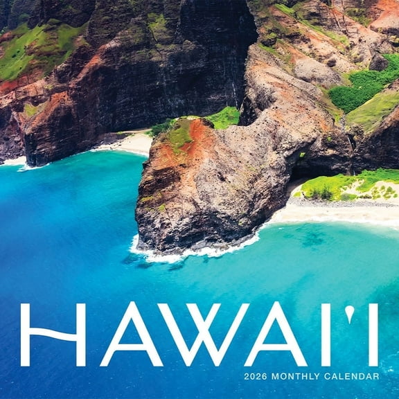 Hawaii Calendar 2026 | 12" x 24" Hawaiian Islands Calendar 16 Month | Marble City Press