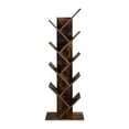 thumbnail image 1 of Benzara BM230426 8 Tier Skyline Standing Wooden Bookshelf, Rustic Brown, 1 of 1