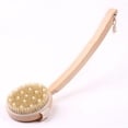 thumbnail image 4 of 1pc Body Shower Brush Exfoliator Brush with Massage Nodes Removable Wood Handle, 4 of 8
