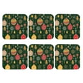 thumbnail image 2 of Disketp Christmas Funny Coasters,6 Pcs Leather Coasters With Holder, Perfect Housewarming Hostess Gifts,Protect Furniture From Water Marks Scratch And Damage, 2 of 9