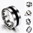 thumbnail image 5 of AYYUFE Women Men Simple Wedding Engagement Stainless Steel Finger Ring Band Jewelry Stainless Steel Purple, 5 of 5