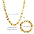thumbnail image 7 of Terandius Gold Plated Cuban Link Chain Necklace 10mm, 24 Inch Titanium Steel Hip Hop Necklace, Luxury Statement Jewelry High End Streetwear Chain for Men Women with Gift Box, 7 of 7