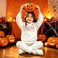 thumbnail image 6 of Girls Fall Clothing Sets Halloween Relax Boo Ghost Two Piece Suit Backyard Bonfire Night Pumpkin Picnic Toddler Pant Outfit, 6 of 7