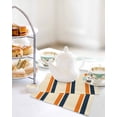 thumbnail image 4 of Orange Blue Stripe Kitchen Dish Towels for Drying Dishes Set of 3, Minimalist Farmhouse Stripes Waffle Weave Microfiber Hand Tea Bathroom Towels Quick Dry & Absorbent Towel 12x12, 4 of 7
