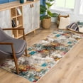 thumbnail image 6 of Hauteloom Mardin Modern Abstract Living Room Area Rug - Colorful Carpet - Vintage Bohemian - Blue, Purple, Orange - 6'7" x 9', 6 of 14