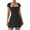Black, variant on Short Sleeve Square Neck Bodycon Dress for Women Slim Fit Ribbed Mini Dress Casual Basic Stretchy Dresses