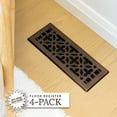 thumbnail image 5 of Decor Grates (4-Pack) 4x12 Gothic Floor Register Vent Cover, Adjustable Airflow Control, Rubbed Bronze (AGH412-RB), 5 of 5
