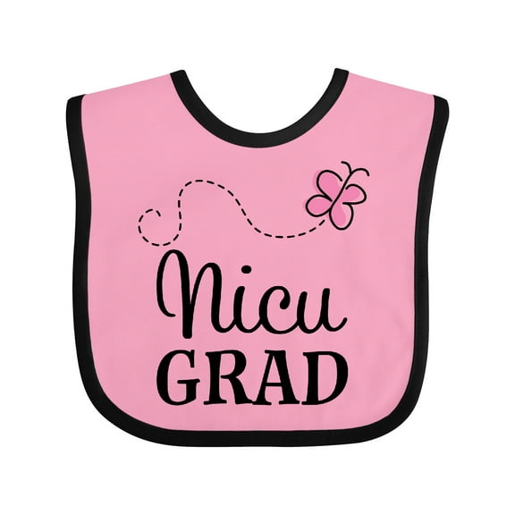 Inktastic Nicu Graduate Baby Girl Girls Baby Bib