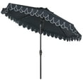 thumbnail image 6 of SAFAVIEH Outdoor Collection Elegant Valance 9-Foot Tilt Umbrella Navy / White, 6 of 8