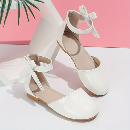 

Trendy Cute Solid Color Bowknot Sandals For Girls Breathable Lightweight Dress Shoes For Party Performance Spring And Summer
