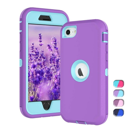 Tekcoo Case Cover for Apple iPhone SE 2nd 12 12 Pro 12 Mini 12 Pro Max 2020, Full-Body Shockproof Protection Heavy Duty Armor Hard Plastic & Shock Absorption Rubber Rugged Bumper 3-in-1 Case Cover