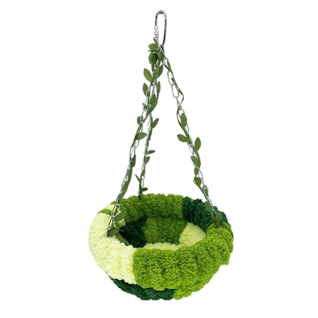 Fiudx Hamaca Nido para Pájaros, Suave Forro Polar, Sistema de Suspensión Seguro, Cama Acogedora para Loros, Periquitos y Hámsteres, Accesorio para Jaula, Multifuncional, Tamaños de 14 X 23 Cm y 17 X