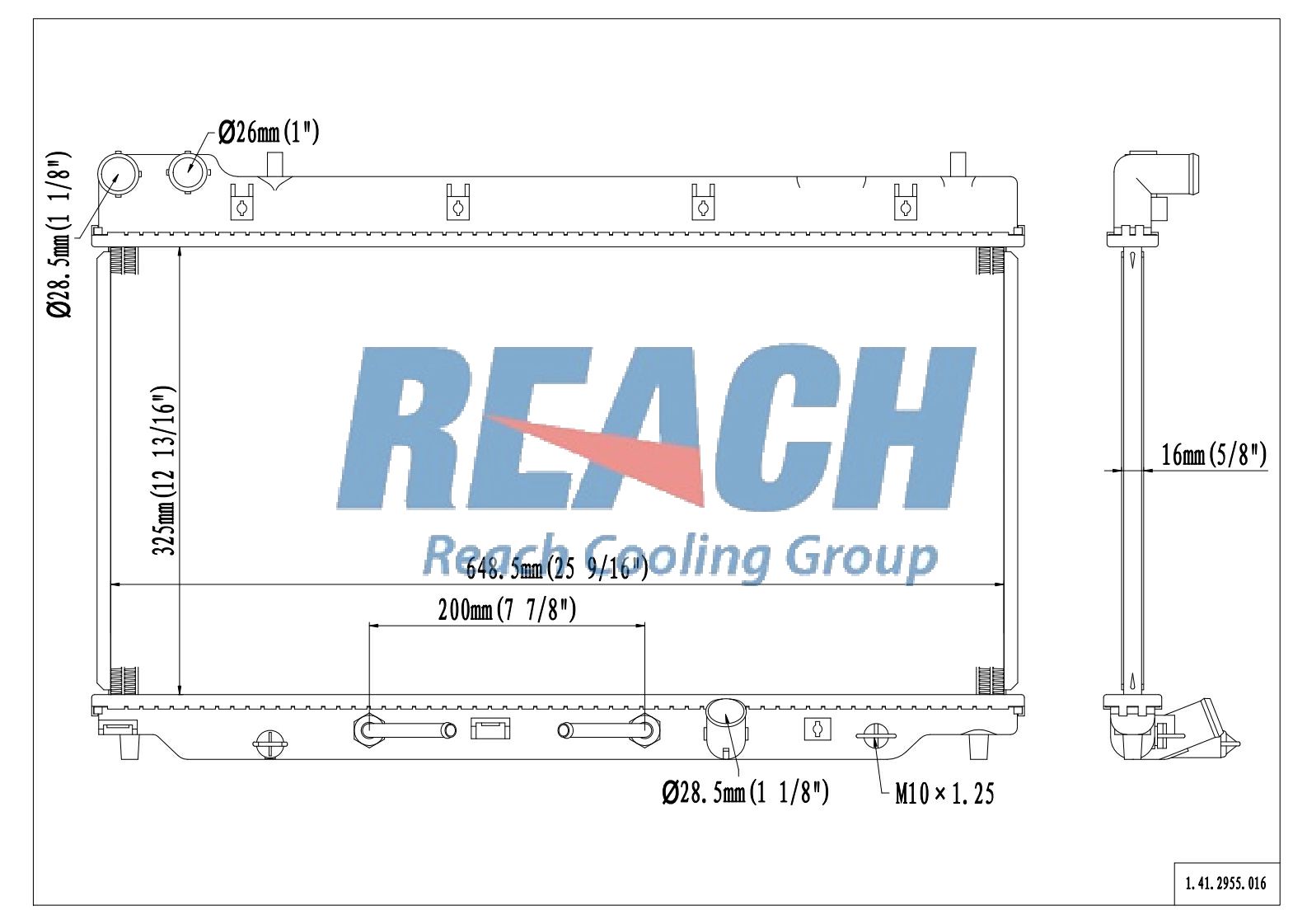 REACH Radiator 41-2955 for 08-07 Honda Fit