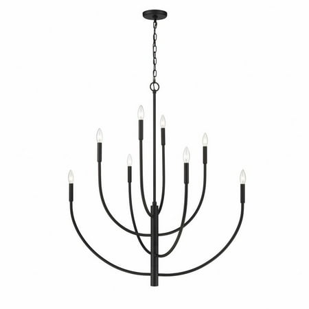 

8 Light Chandelier in Modern Style-42 inches Tall and 36 inches Wide-Charcoal Finish Bailey Street Home 2499-Bel-4907888