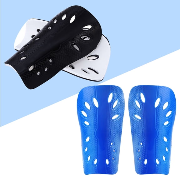 FONWILYO Football Calf Guard Soccer Protective Gear Kids 2 Pair Abs Plastic Blue for Fan Gear