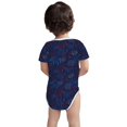 thumbnail image 3 of Yiaed Blue Firework Print Infant Climbing Short Sleeve Onesie One-Piece Baby Bodysuit Clothes 0-12 Months -18 Months, 3 of 6