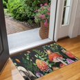 thumbnail image 2 of Red Mushroom Snail Black Pattern Door Rugs,Washable Non Slip Door Mats Indoor,Decorative Door Mats,Entry Mat Indoor for Entrance,Bedroom,Kitchen,Bathroom,17"x30", 2 of 6