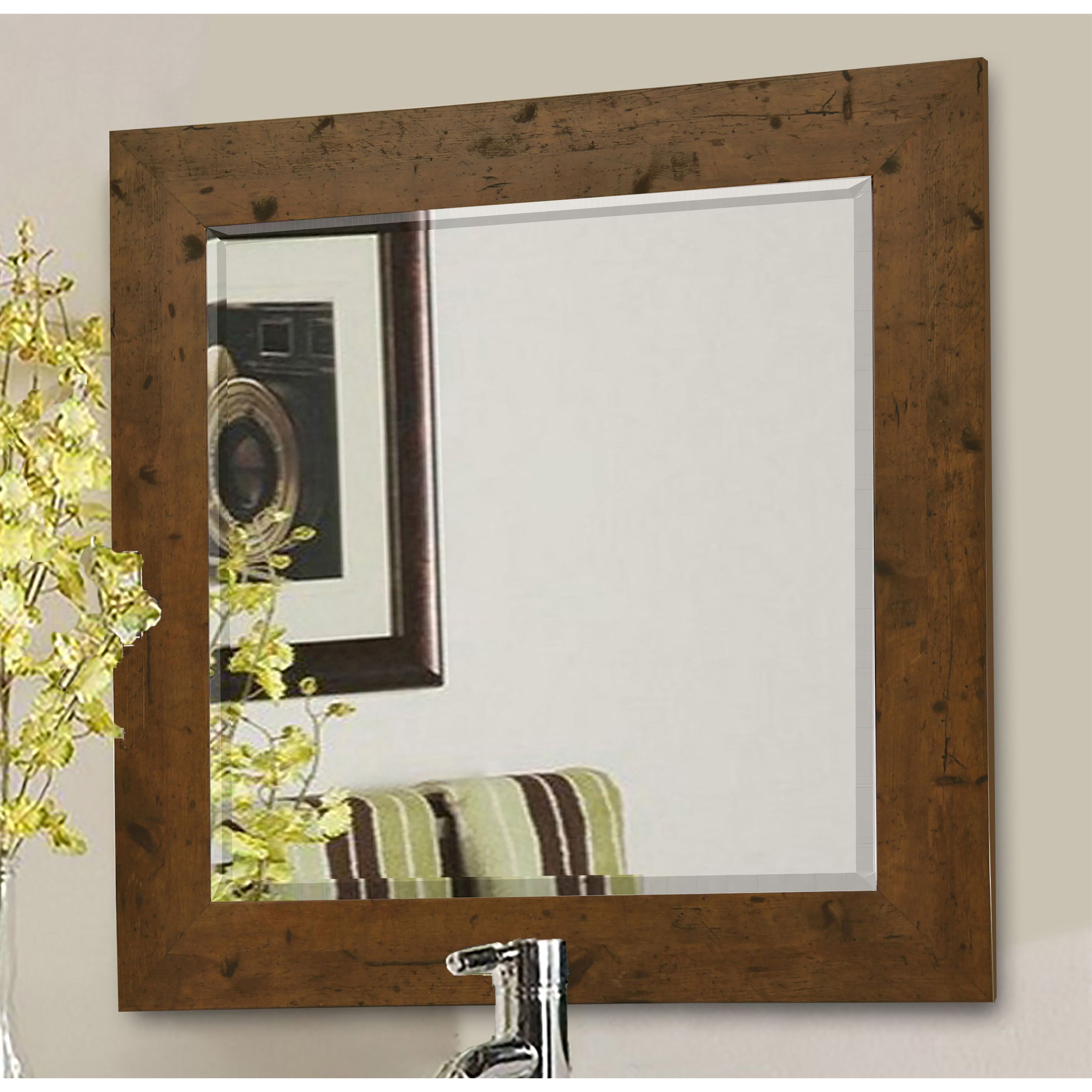 Rayne Mirrors Rayne Rustic Light Walnut Wall/ Vanity Mirror