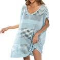 thumbnail image 1 of Cathalem Robe de Plage Débardeur Col en V pour Femmes, Bleu Taille Unique, 1 of 5
