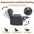 thumbnail image 4 of PU Leather  Manual Recliner Chair 35° Front & Rear Adjustable, with Heating & Massage, Side Storage Pockets & Remote Control, Ideal for Living Room & Bedroom, 4 of 7