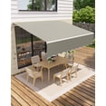 thumbnail image 1 of Gaderth Auvent Rétractable 13 X 10 Pi pour Patio, Auvent Pare-Soleil Imperméable avec Manivelle Manuelle, Cadre en Aluminium, Tissu Polyester 280 g, Auvent Réglable pour Terrasse, Véranda, Balcon, 1 of 7