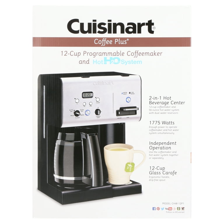 Cuisinart Coffee Plus 12-Cup Programmable Coffeemaker Plus Hot