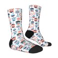 thumbnail image 4 of Yiaed Nautical And Pirate Owls Print Great elasticity Crew Socks Sports socks for Men and Women, 4 of 5