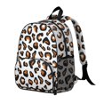 thumbnail image 2 of Leopard Print Backpack Backpack for School,Cute School Bag,Schoolbag with Adjustable Shoulder Straps & Padded Back,13.8"x11.4"x6", 2 of 6