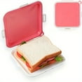 thumbnail image 1 of Contenants à Sandwich Boîte de Rangement en Silicone pour Déjeuner, Voyage - Snap-Off pour Fruits, Salade, Collations et Stockage Alimentaire, 1 of 7