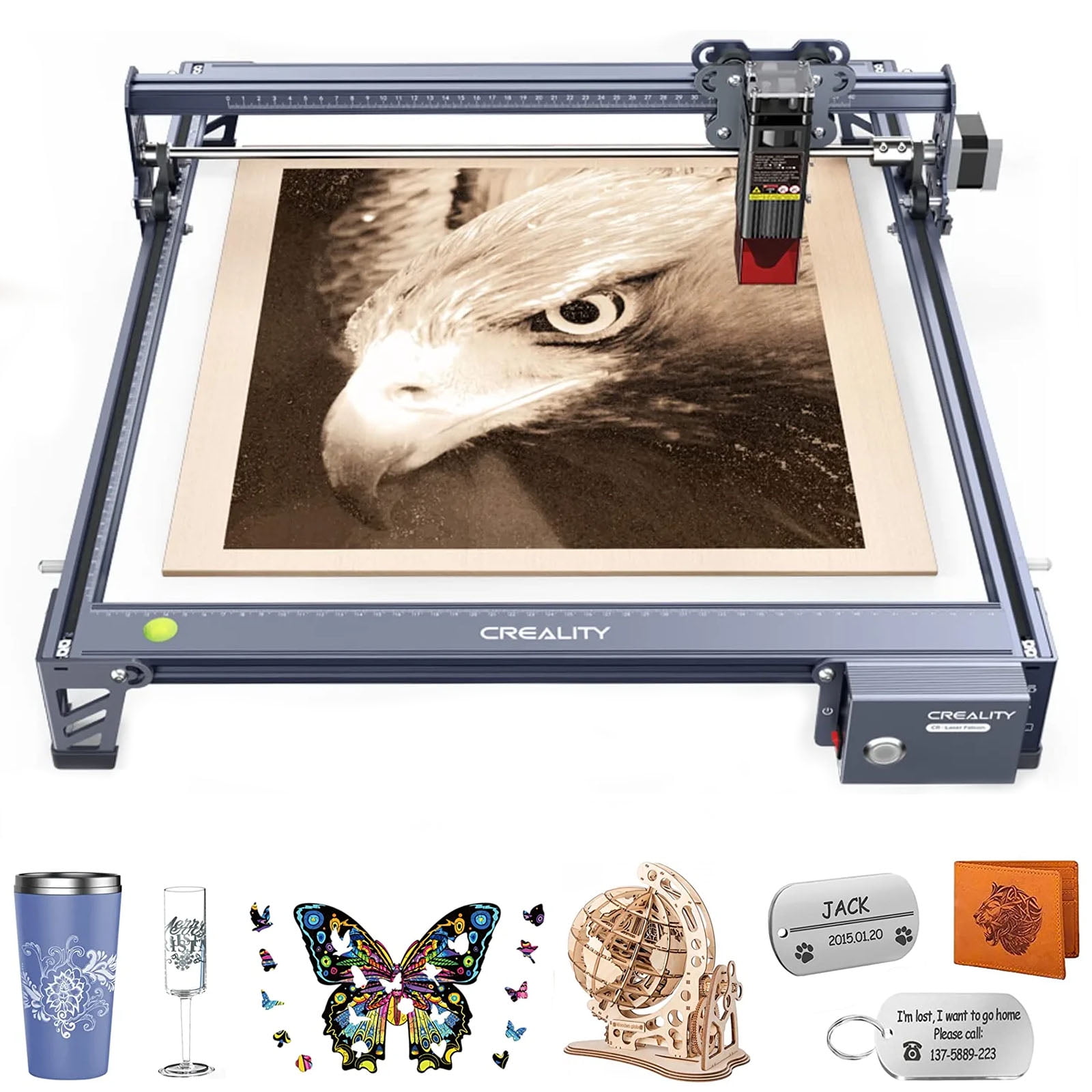  Creality CR-Laser Falcon Laser Engraver, 72W High Accuracy  Laser Cutter and Engraver Machine, 415x400mm Large Working Area, 10W  Compressed Spot Laser Marking for Wood, Metal, Acrylic, Leather : Arts,  Crafts 