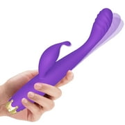 Lollanda G Spot Vibrator, Rechargeable Rabbit Clitoris Vibrator Adult Sex Toys for Women Couples with 10 Modes Vibration for Dual Stimulation Purple