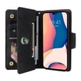 thumbnail image 2 of Nalacover For iPhone 13 Pro 6.1 inch Zipper Wallet Case,360 Protection Stylish PU Leather Shockproof Magnetic Flip Holder 6 Card Slots and 2 Cash Pockets Cover with Detachable Wrist Strap,Black, 2 of 12