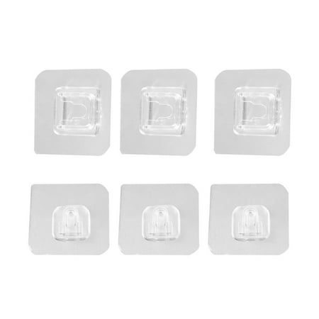 

Double-sided Adhesive Wall Hooks Bathroom Photo Frame Holder Adhesive Wall Hangers Waterproof 3 Pair
