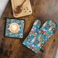 thumbnail image 5 of Basset Hound Dog and Flower Kitchen Oven Mitt and Pot Holder Sets 2 Pcs for Baking, Cooking and Grilling, Heat Resistant Up To 392 °F, 5 of 7